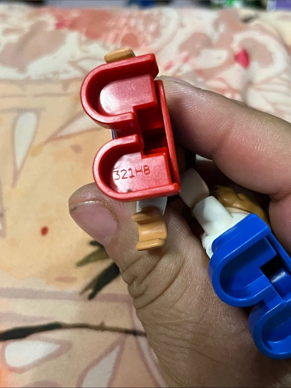 LEGO DUPLO Style Kids Building Figures - Red & Blue Outfits